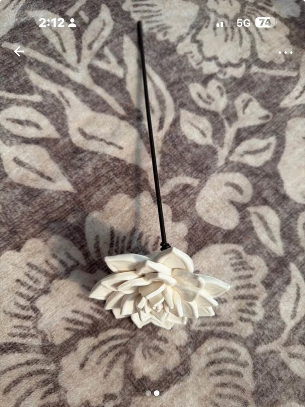 Creamy Peony Ceramic Flower